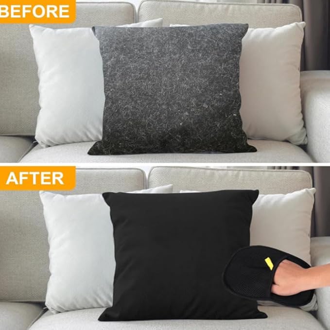 2 Pcs Pet Hair Removal Glove for Cats & Dogs, Reusable Electrostatic Pet Hair Gloves,Pet Hair Removal Tool for Clothing, Sofas, Furniture & Car Seat Cushions