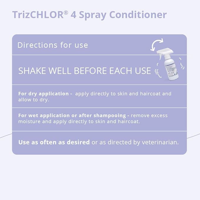 4 Spray Conditioner for Dogs, Cats and Horses, 8 oz