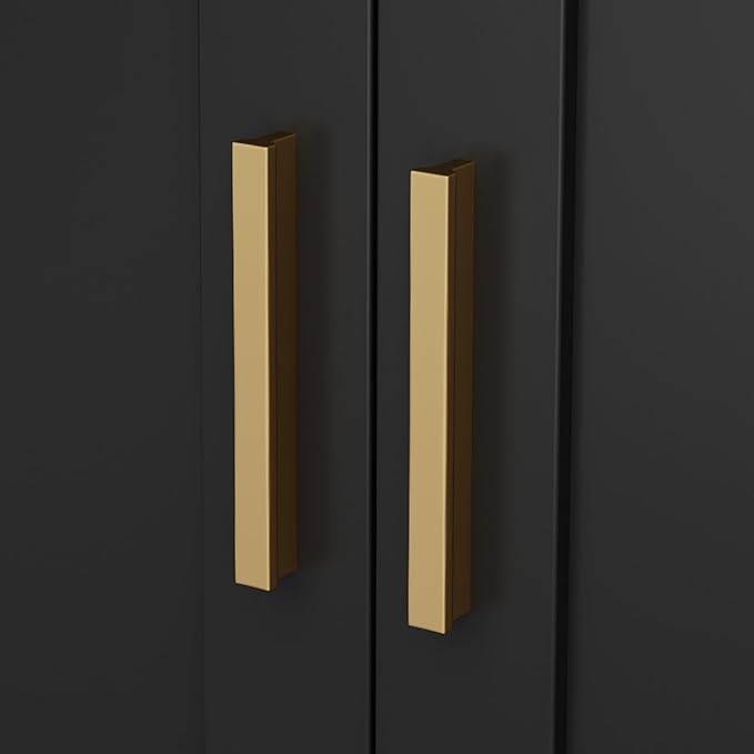 Homhedy Cat Litter Box Enclosure for 2 Cats, Wooden Cat Washroom Furniture with Double Doors, Stylish Pet House to Hide Litter Box, Save Space, Black