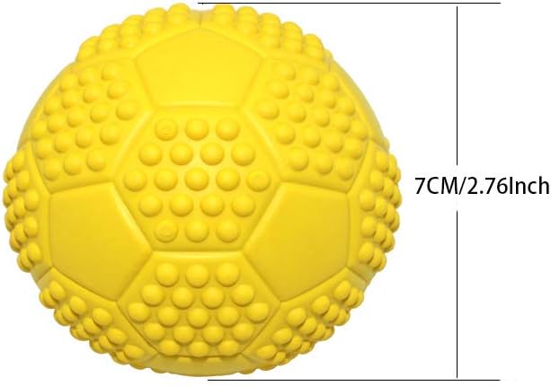 Squeaky Dog Toys, Non-Toxic Rubber Play Balls - Interactive & Training Chew Toys for Puppies & Small/Medium Dogs (7cm/2.75in Pack of 3)