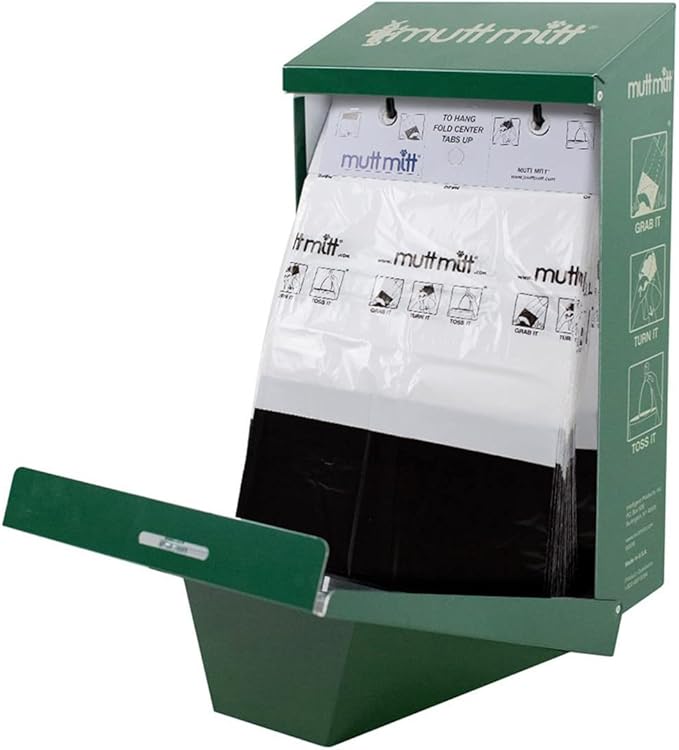 Mutt Mitt® 2-Ply Dog Waste Bags with Thick 2 Mil Mitten - No more "yuck" or "warm handshake" - New Listing, Same 400 White & Black Dog Waste Bags on 4 Station Headers