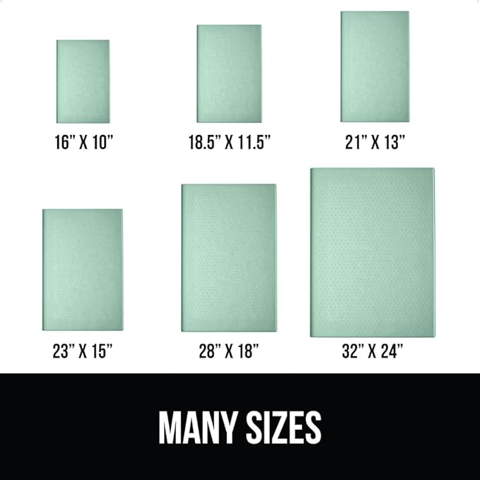 GORILLA GRIP 100% Waterproof Raised Edge BPA Free Silicone Pet Feeding Mat, Dog Cat Food Mats Contain Spills Protects Floors, Placemats for Cats and Dogs Water Bowl, Pets Accessories 32x24 Mint