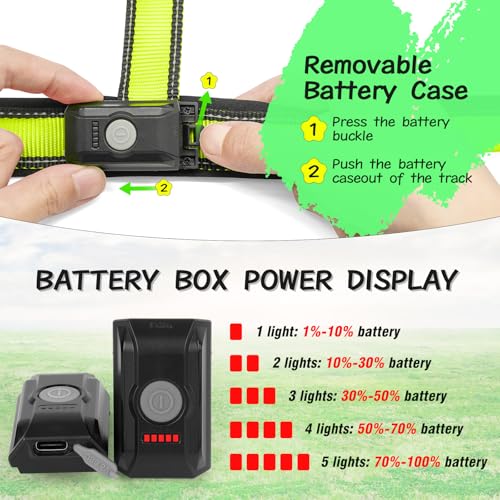 Light Up Dog Harness, Rechargeable LED Dog Harness, Glow in The Dark Dog Vest, Adjustable Pet Lights for Night Walking, Reflective Safety Vest for Medium Large Pet (Green, S)