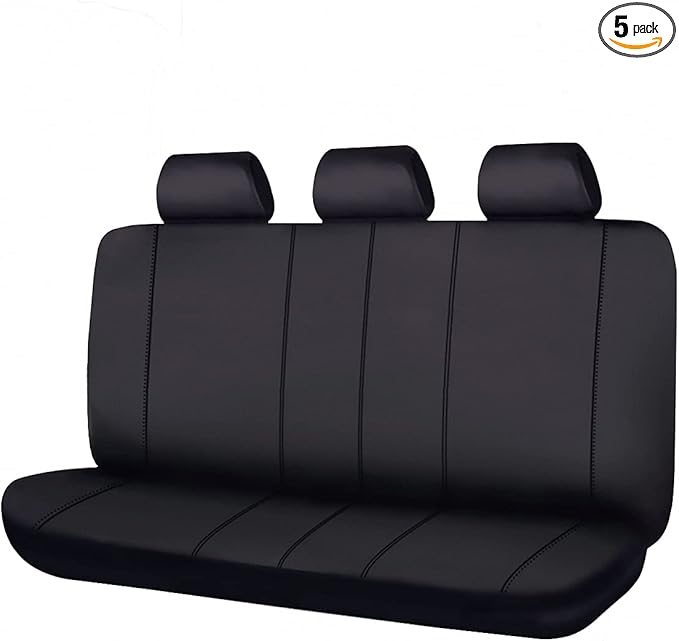 Flying Banner Rear Bench car seat Covers car seat Protectors Split 40/60 50/50 60/40 (Solid Black, Better)