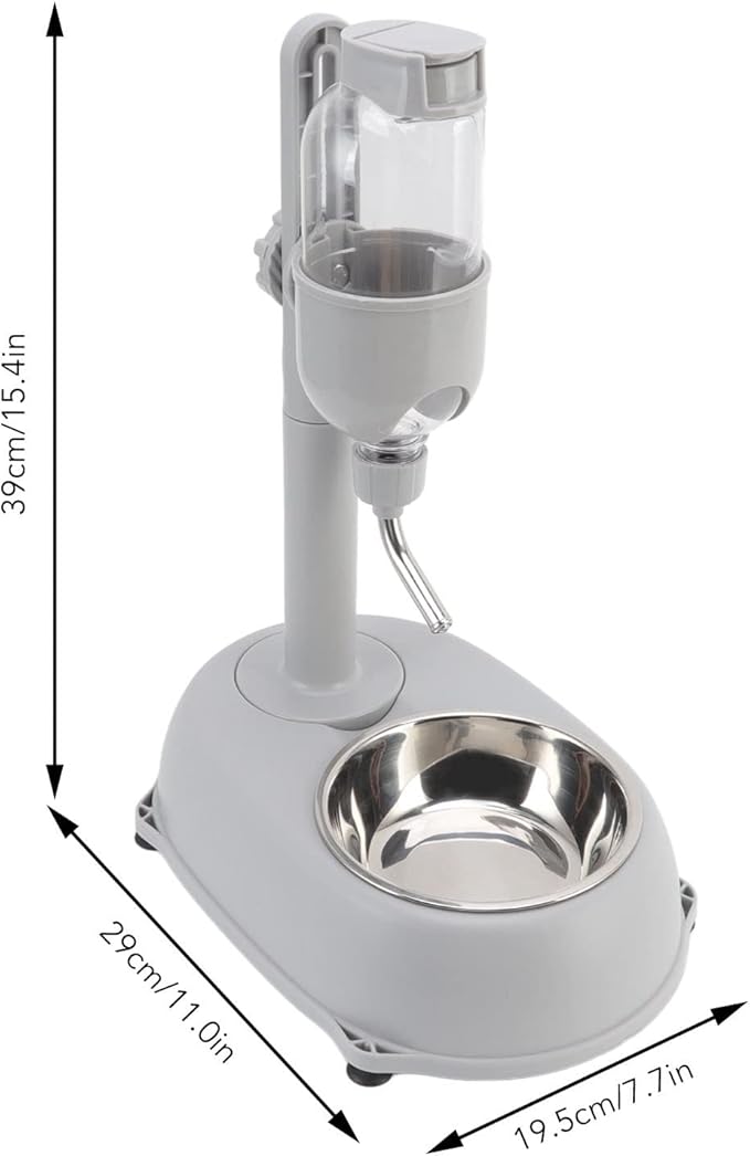 500ml Pet Standing Water Dispenser Bowl, Multifunctional Detachable Height Adjustable Pet Automatic Standing Water Feeder