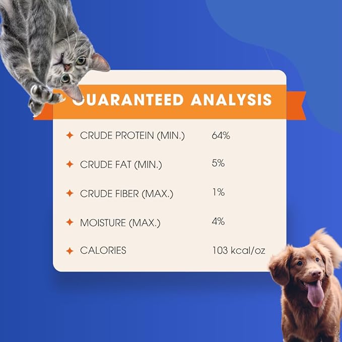 Freeze-Dried Chicken Strips for Dogs and Cats – Single Ingredient, Natural Raw Chicken Breast Treats – High Protein, Lean & Crunchy, Grain-Free