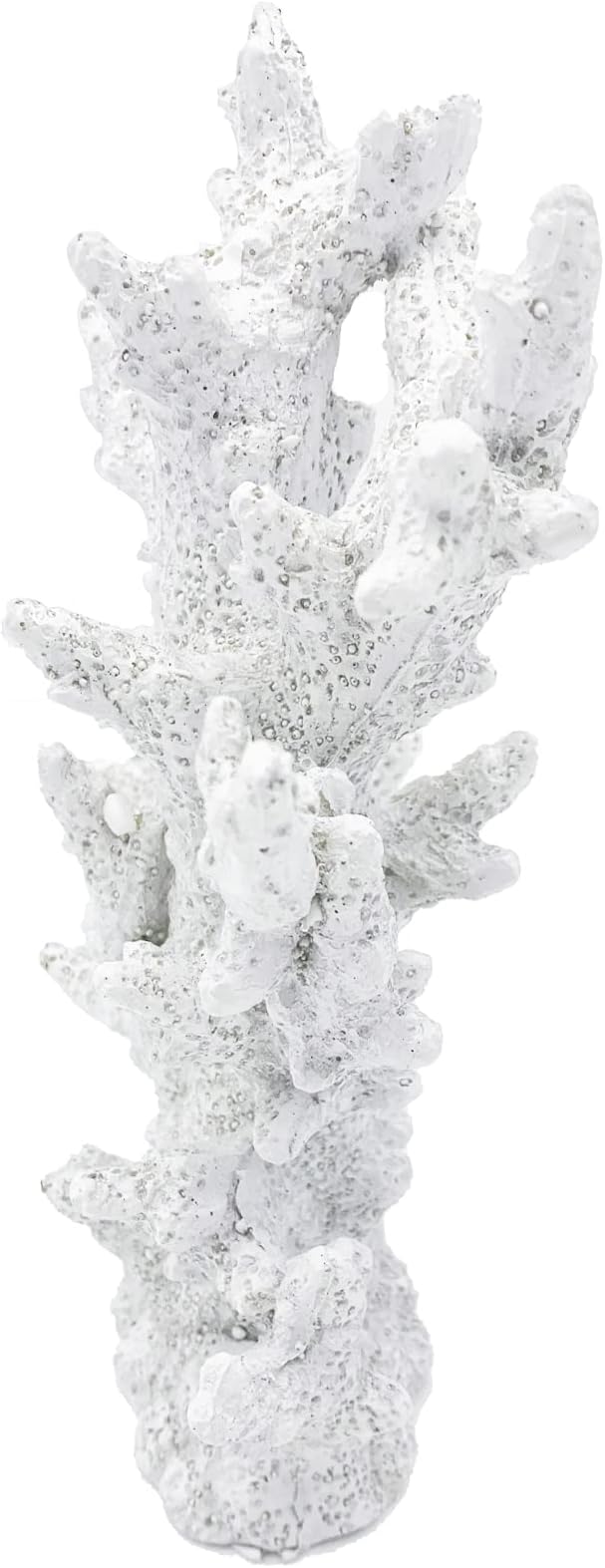 kathson Artificial Coral Ornament Resin Coral Decor for Fish Tank Underwater Sea Plants Decorations Aquarium Landscape (White)