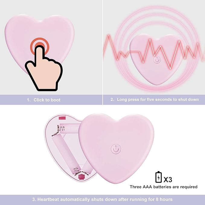 Heartbeat Dog Toy Puppy Toy Dog Anxiety Toy to Separate Relief for Pet Cuddle Soother Comfort Calming Create Training Sleep Aid Behavioral Aid Heartbeat Stuffed Animal, Grey