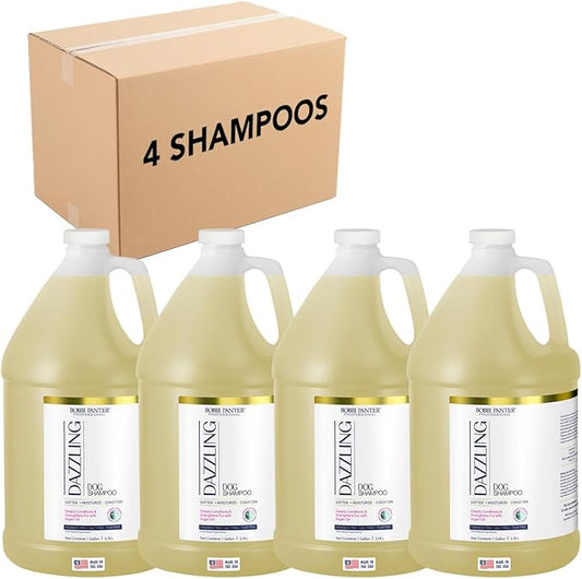 Bobbi Panter Dog Shampoo - Made in USA - All Natural Formula for Deep Nourishing and Cleasing - Concentrated 20:1 for Professional Groomers - Light Chamomile Scent, 13 Oz (Case of 12)