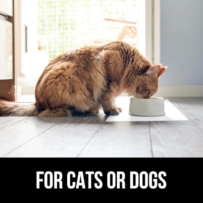 GORILLA GRIP 100% Waterproof Raised Edge BPA Free Silicone Pet Feeding Mat, Dog Cat Food Mats Contain Spills Protects Floors, Placemats for Cats and Dogs Water Bowl, Pets Accessories 23x15 White