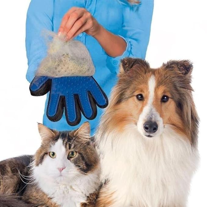 [Pair of 2] Pet Grooming Gloves for Dogs & Cats – Efficient Deshedding Brush Mitts for Both Hands – Gentle Dog & Cat Hair Remover for Shedding, Bathing & Grooming