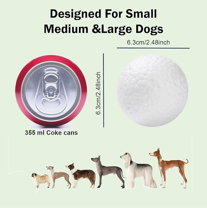 Indestructible Dog Balls for Aggressive Chewers: Interactive Pet Toys, Solid-Colored, Durable, Bouncy, and Water Toy Fetch Balls, Herding and Jolly Ball for Dogs