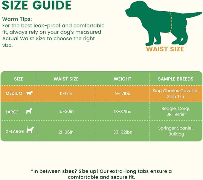 Gardner Pet Male Dog Diapers Disposable 50 Ct, Male Dog Wraps with Wetness Indicator & Flashdry Gel Technology, Dog Diapers Male for Puppy Training, Marking, Incontinence, Travel - Medium