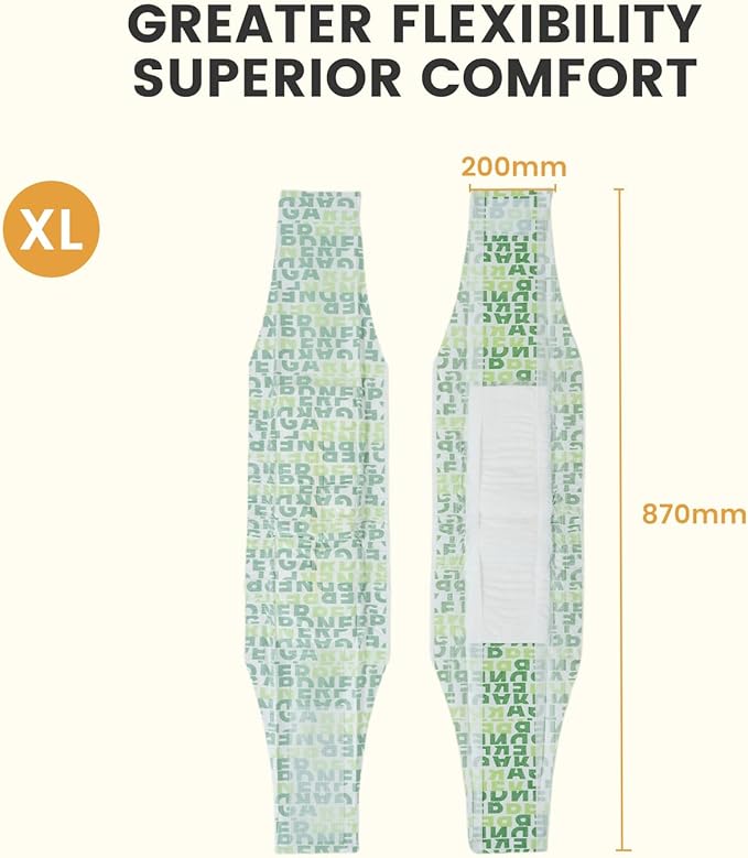Gardner Pet Male Dog Diapers Disposable 50 Ct, Male Dog Wraps with Wetness Indicator & Flashdry Gel Technology, Dog Diapers Male for Puppy Training, Marking, Incontinence, Travel - Extra-Large