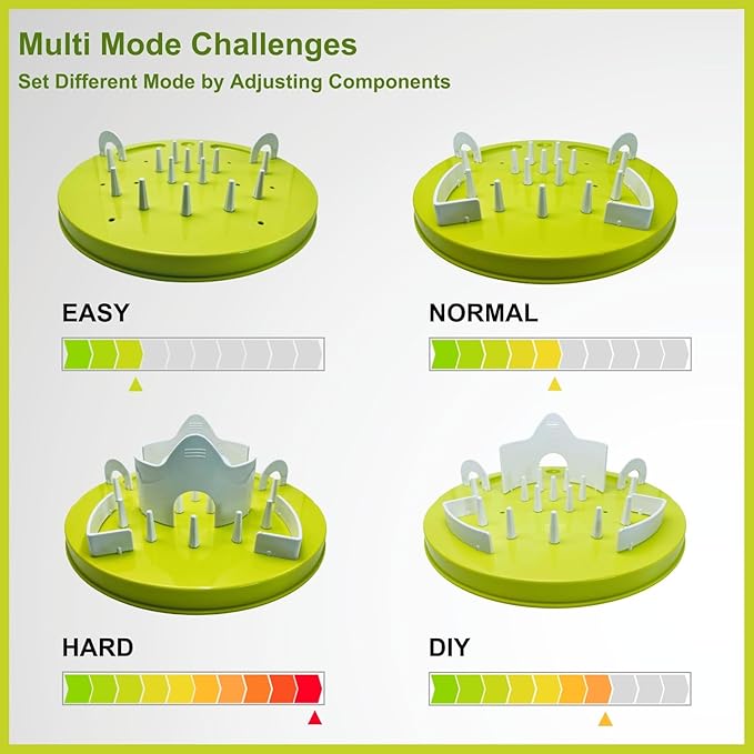 Interactive Cat Treat Puzzle, Food Dispenser, Cat Stimulation Maze, Slow Feeder, Enrichment Toys for Indoor Cats and Kittens (Neon Green)
