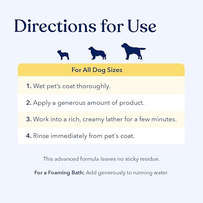 Honest Paws Dog Shampoo and Conditioner - Premium Dog Wash for Allergies and Dry, Itchy, Moisturizing for Sensitive Skin - Sulfate Free, Plant Based, All Natural - Oatmeal & Aloe -16 Fl Oz
