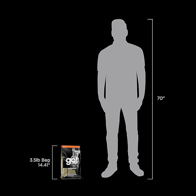 Go! Solutions Sensitivities Limited Ingredients, Grain-Free Dry Dog Food, Duck Recipe for Sensitive Stomach, 3.5 lb Bag