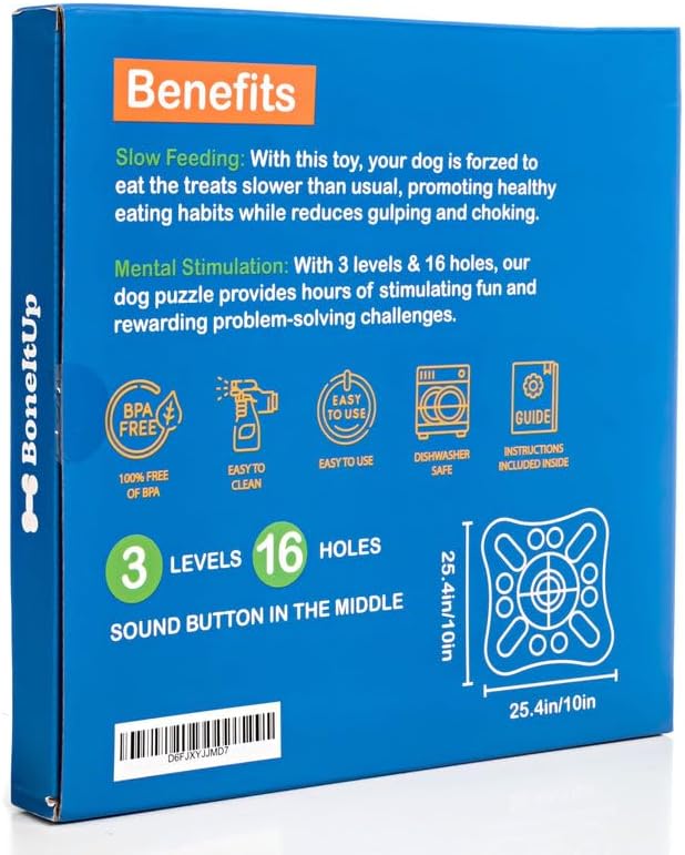 Dog Enrichment Toys Combo – Interactive Dog Puzzle Toys & Lick Mat for Dogs for Mental Stimulation, Slow Feeding & Calming Play
