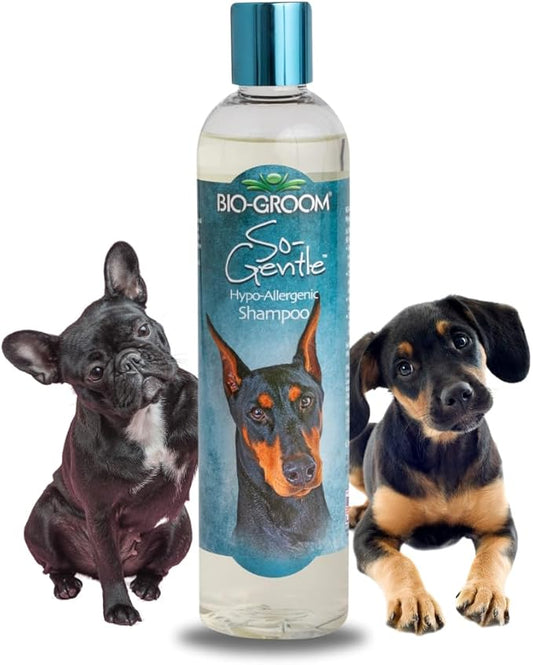 Bio-Groom So-Gentle Hypoallergenic Dog Shampoo - Tearless, Cat & Dog Bathing Supplies, Puppy Shampoo for Gentle Skin, Cruelty-Free, Made in USA, Tear-Free Dog Products - 12 fl oz 1-Pack