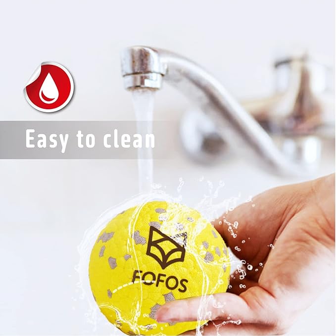 Dog Balls Chew Toys Tennis Ball for Aggressive Chewers Teething Molar Toys Water Toy Interactive Fetch Balls Gift Set for Large Medium Dog and Puppies (4 Pack, 2.75 inch)