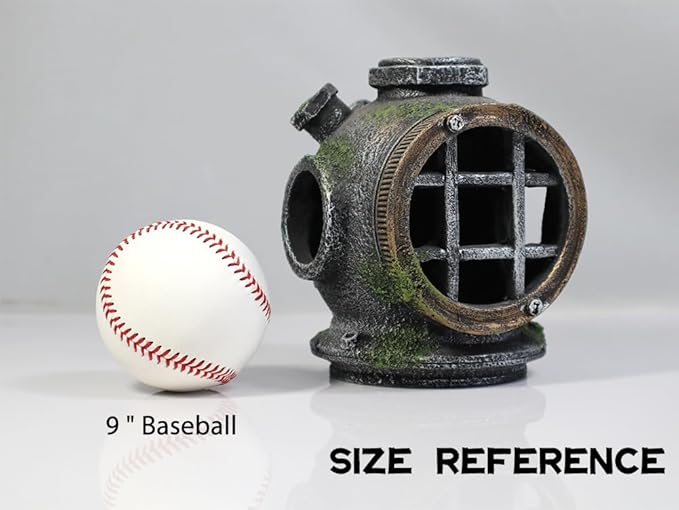 Fish Tank Decorations Betta Fish Accessories Disney Aquarium Decorations Clownfish House for Sleep Rest Hide and Play Scuba Helmet Wreckage Aquarium Décor Backgrounds