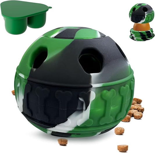 Interactive Dog Licking Toy - Freezable Fillable, Slow Feeding Puzzle Ball, Relieves Boredom and Stimulates Intelligence - This Interactive Dog Toy is Suitable for Small and Medium Breed