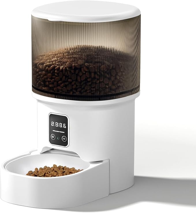 Darlipet Automatic cat Feeder,4L Auto cat Feeder,Programmable Meal & Portions,Freshness Protection, Automatic Cat Food Dispenser for Cats & Dogs, Back-up Battery, Easy to Set up & Clean