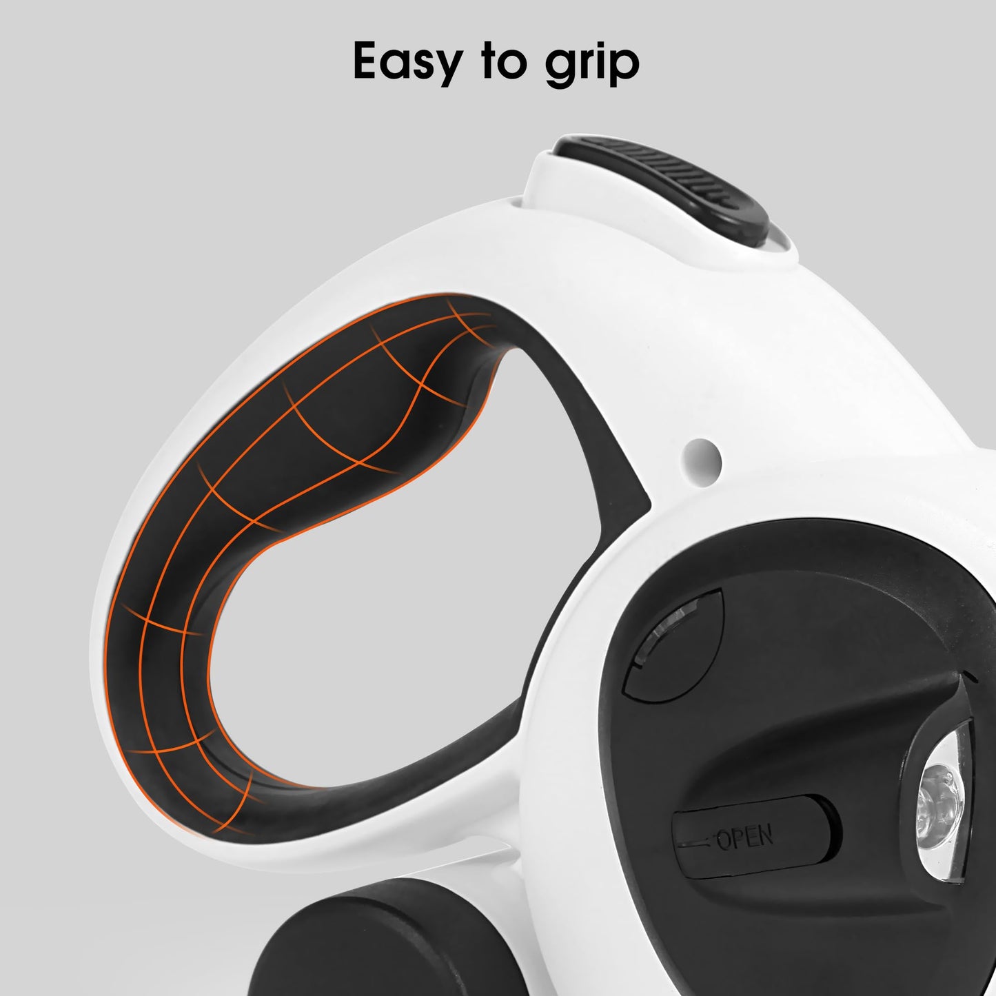 Gauzi 4 in 1 Retractable Dog Leash Long 16.4ft Leashes with LED Light & Poop Bag Holder for Small Medium Large Dogs Heavy Duty (Max66lbs)