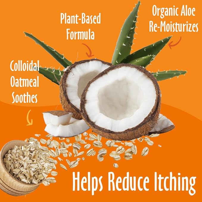 earthbath Oatmeal and Aloe Dog Shampoo- Oatmeal Shampoo for Smelly Dogs, Dog Wash in Bulk, Helps Itchiness and Dry Skin, Shampoo for Pet Grooming, Dilutes 33:1- Vanilla and Almond, 2.5 Gallon (1 Pack)