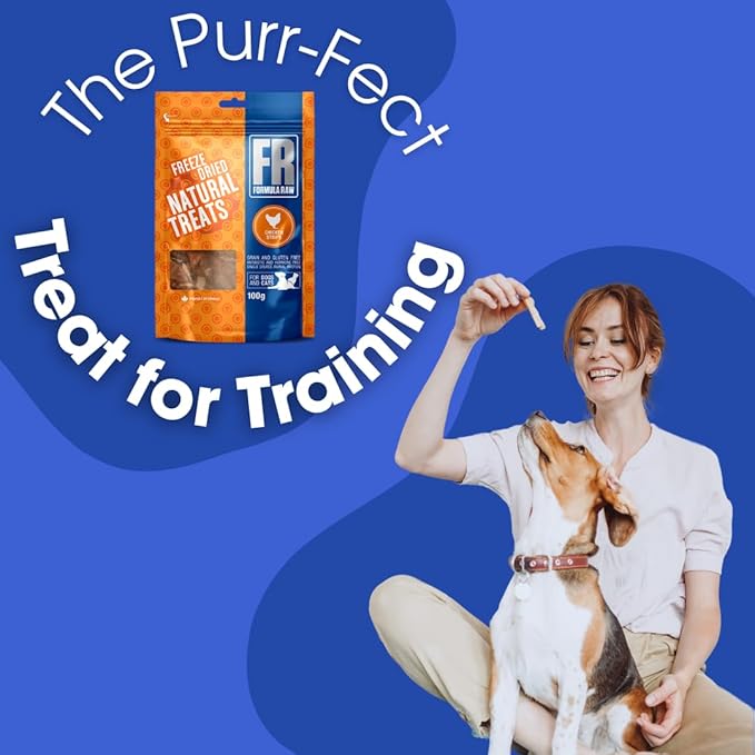 Freeze-Dried Chicken Strips for Dogs and Cats – Single Ingredient, Natural Raw Chicken Breast Treats – High Protein, Lean & Crunchy, Grain-Free