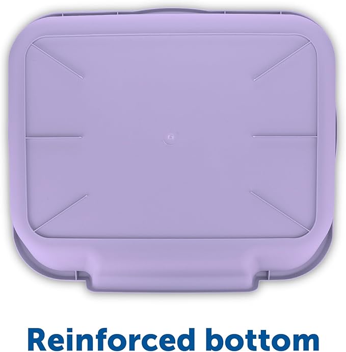 KittyGoHere Senior Cat Litter Box 2 Pack, Large Storybook Lavender Low Entrance Kitty Litter Box, Sized for Cats Comfort, Perfect for Senior & Arthritic Cats, Made in USA, With Long-handle Jumbo Scoop