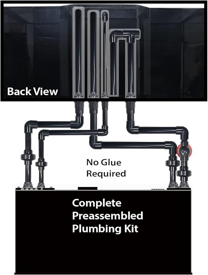Innovative Marine INT (Internal Overflow) Complete Reef System - Aquarium, Stand, Sump, Return Pump, and Plumbing Assembly (50 Gallon with White APS Stand with Leveling Frame)