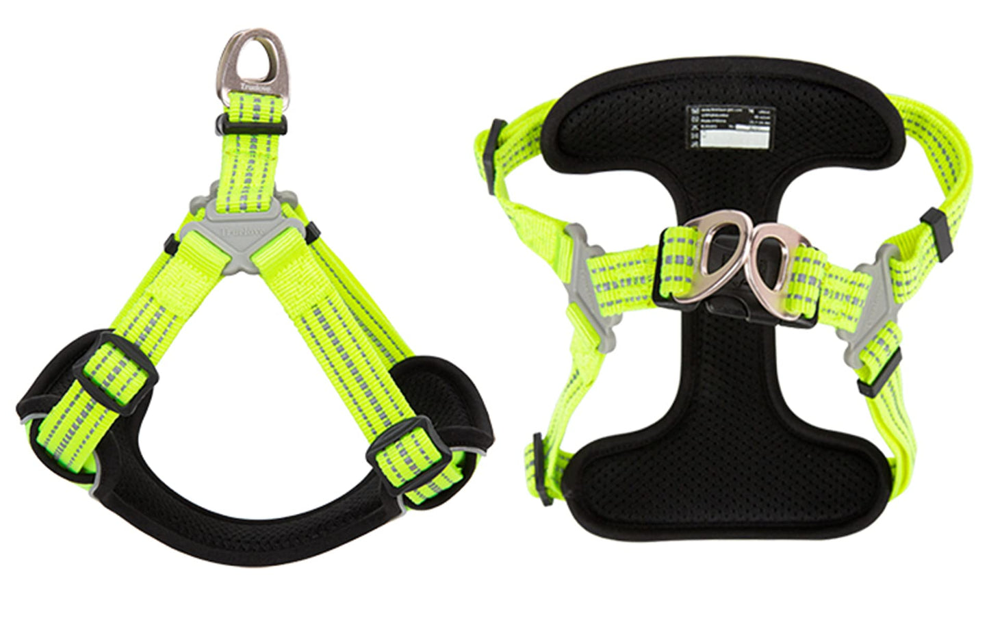 TRUE LOVE Dog Harness TLH5991 Anti Pull Safety Vest Step-in Style Harness for More Comfort and Less Tug Reflective Pet Harness by Truelove Neon Yellow