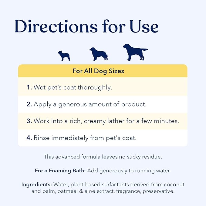 Honest Paws Dog Shampoo and Conditioner - Premium Dog Wash for Allergies and Dry, Itchy, Moisturizing for Sensitive Skin - Sulfate Free, Plant Based, All Natural - 8 Fl Oz