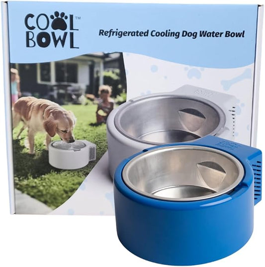 1.2L Cooling Dog Water Bowl – Plug-in Refrigerated Pet Bowl for Large, Medium, Small Dogs – Non-Slip Base, Dishwasher Safe, Keeps Water Cold for Summer Hydration (Blue)