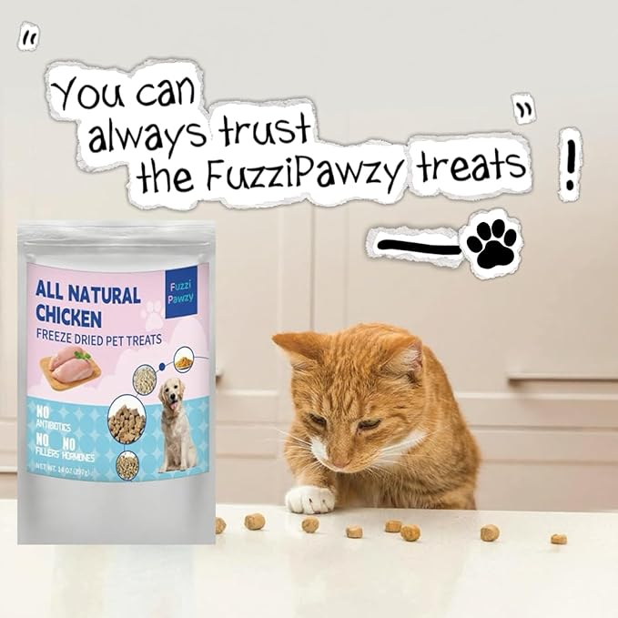 Freeze Dried Chicken Healthy Training Treats Toppers for Pets, Single Fresh Raw Ingredient, Organic, Pure Balance, Natural, Grain Gluten Filler Free, Snacks, Dogs Cats (4oz)