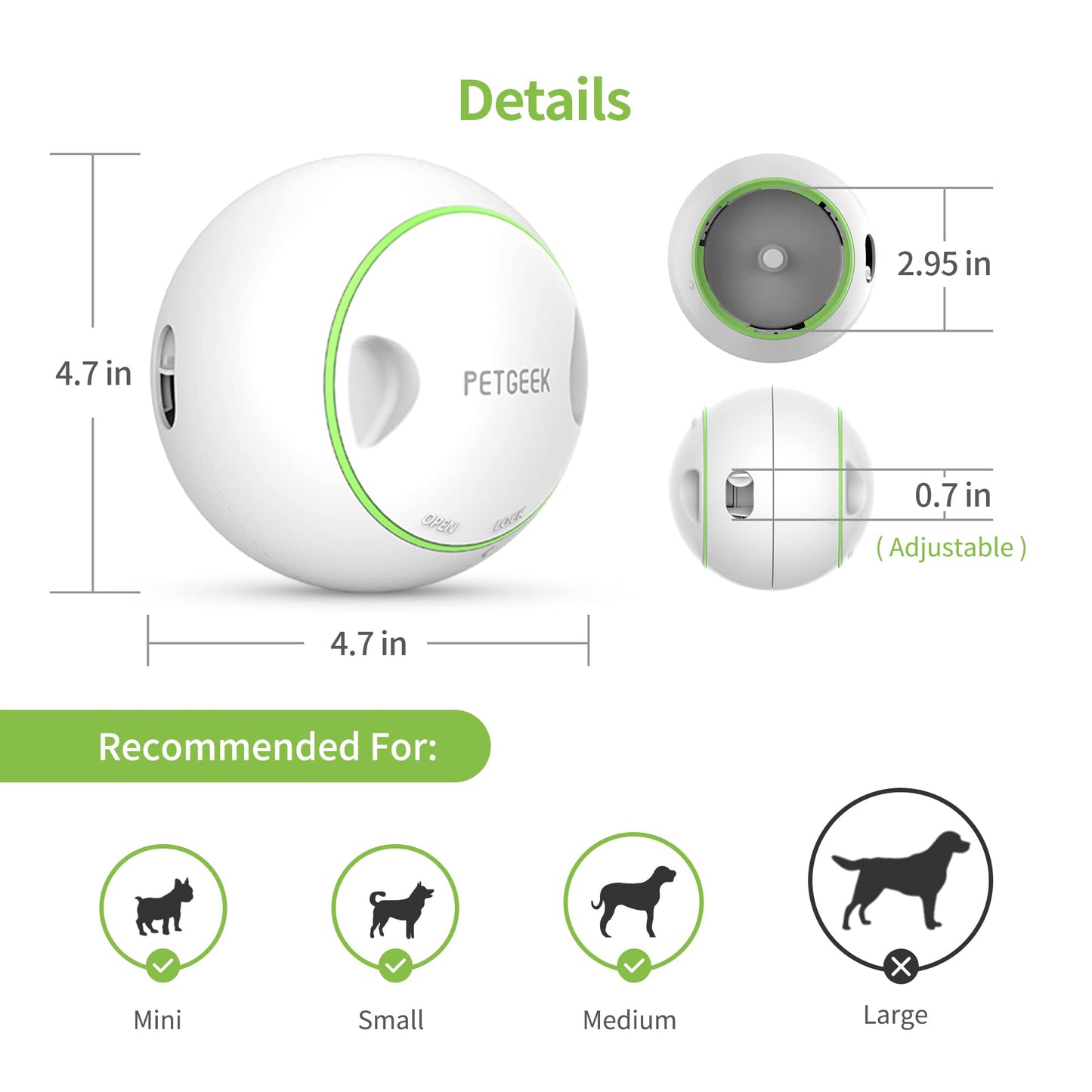 PETGEEK Bundle 2 items Treat Dispenser Dog Toys Automatic Dog Bone Toy & Gigwi Interactive Dog Puzzle Toys Automatic Pet Feeder with Dual Power Supply and Remote Control