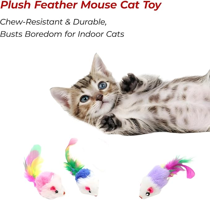 3-Pack Interactive Cat Toys Ball - 2025 New Gen with Smart Obstacle Avoidance & Auto Wake-Up,Includes 4 Speedy Tail 2.0 Ropes,Cat Spiral Spring 12Pcs, Ideal Kitten Toys for Bored Indoor Cats