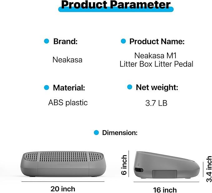 Neakasa Cat Pedal Step Stool with Filter Function, Easy to Clean Cat Litter Tray for M1 Open Top Self-Cleaning Litter Box