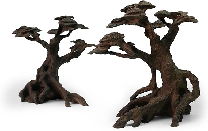FZONE Resin Aquarium Driftwood, Aquarium Tree Decoration for Nano Aquascaping and Hardscape