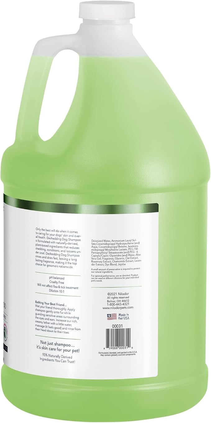 Bobbi Panter Dog Shampoo - Made in USA - All Natural Formula for Heavy Duty Deodorizing & Degreasing - Concentrated 25:1 for Professional Groomers - Fresh Clean Scent, 1 Gallon (Case of 4)