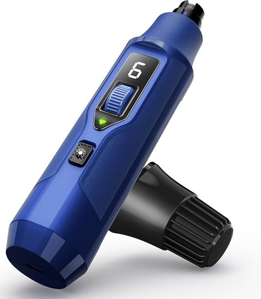 YABIFE 7-Speed Pet Nail Grinder with Light – Heavy Duty, Whisper Quiet Nail Trimmer for Dogs, Cats, Birds & Small Animals – Single-Handed Operation