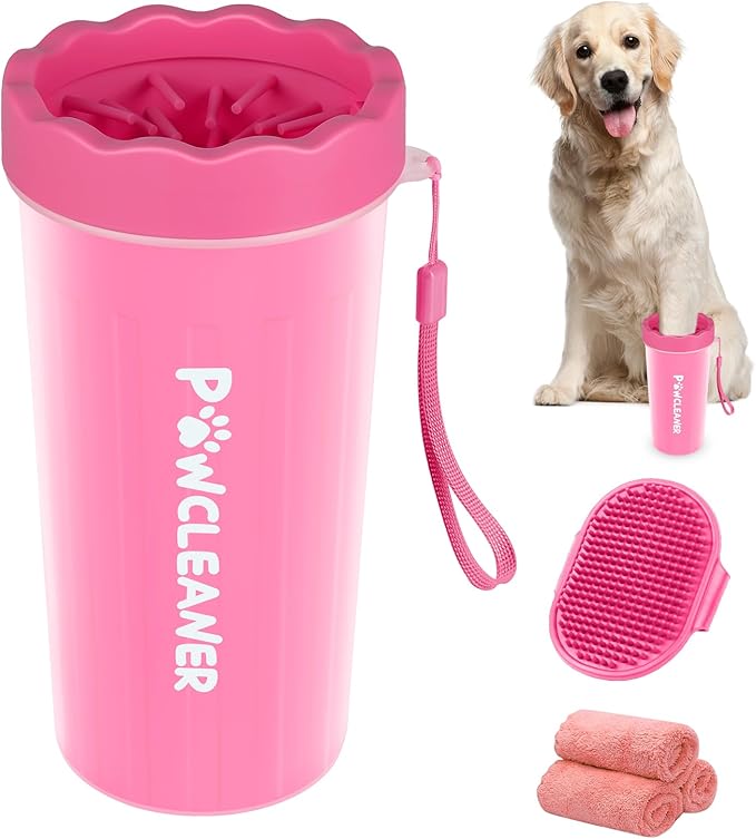 dog paw cleaner big pink