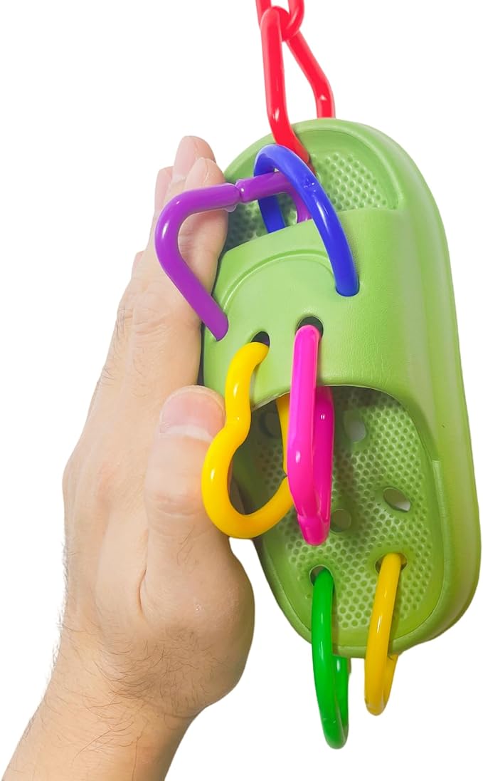 Bird Toys for Large & Medium Parrot Shredding Foraging Chewing Cardboard Bagles Hanging Toy 2PCS Bird Cage Accessories for Amazons Mini Macaws African Greys Cockatoos Eclectus Senegal Green