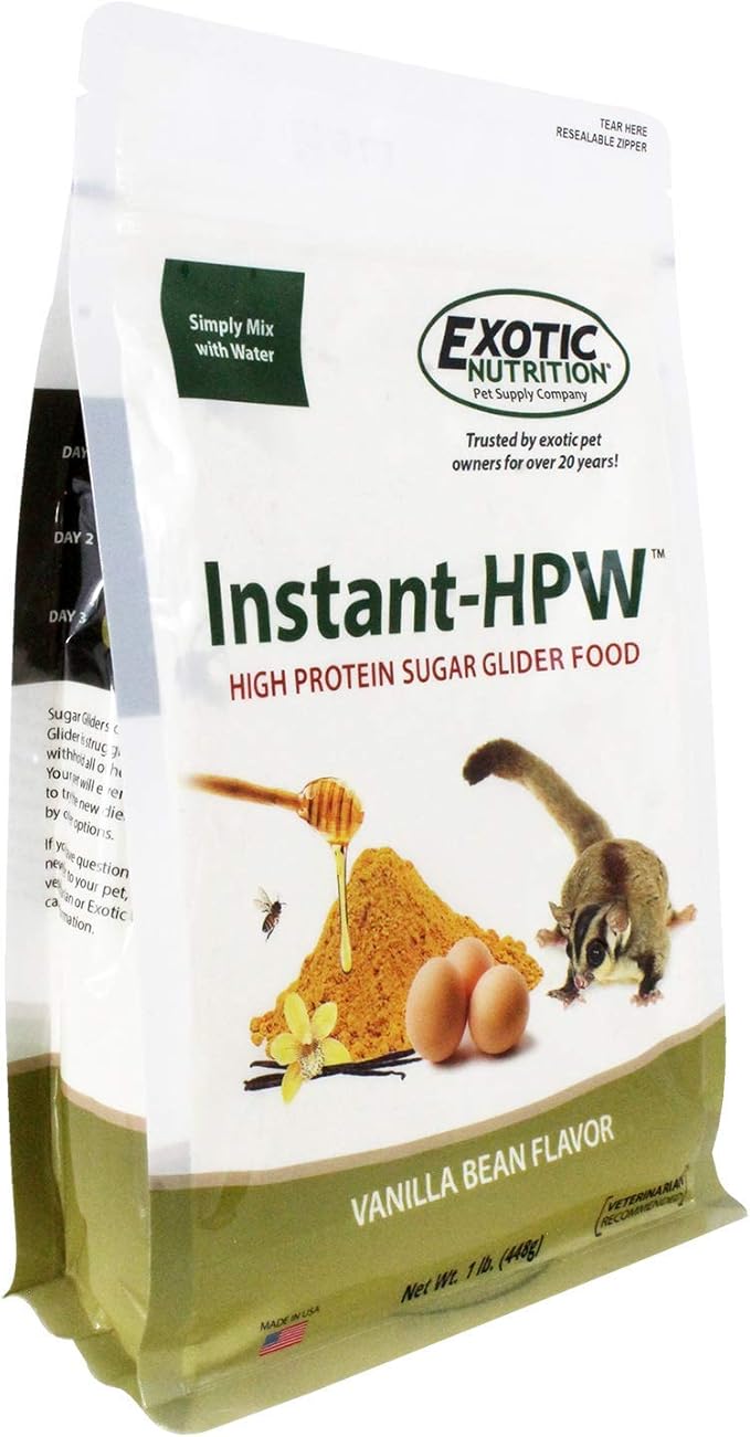Instant-HPW 18 lb (Makes 24 lb) - All Natural Vitamin Enriched Sugar Glider Food - Healthy & Nutritious - High Protein Wombaroo - Staple Diet