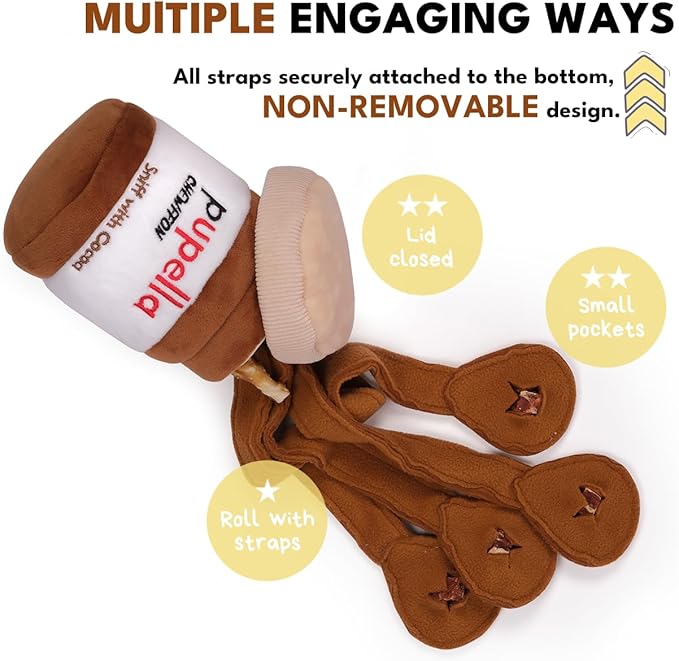 Dog Puzzle Toy, Interactive Dog Enrichment Toy, Snuffle & Crinkle Hide and Seek Toy, Boredom Stimulating, for Small Medium Large Dogs