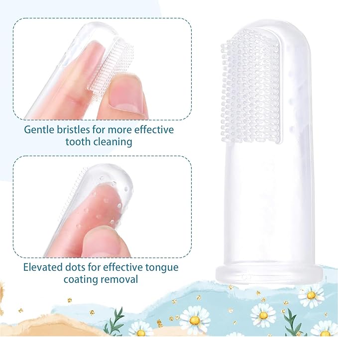 108 Pcs Dog Toothbrush Dog Finger Brushes, Soft Pet Toothbrush Pet Oral Care Dental Brush Easy Teeth Cleaning for Small Cats and Puppy