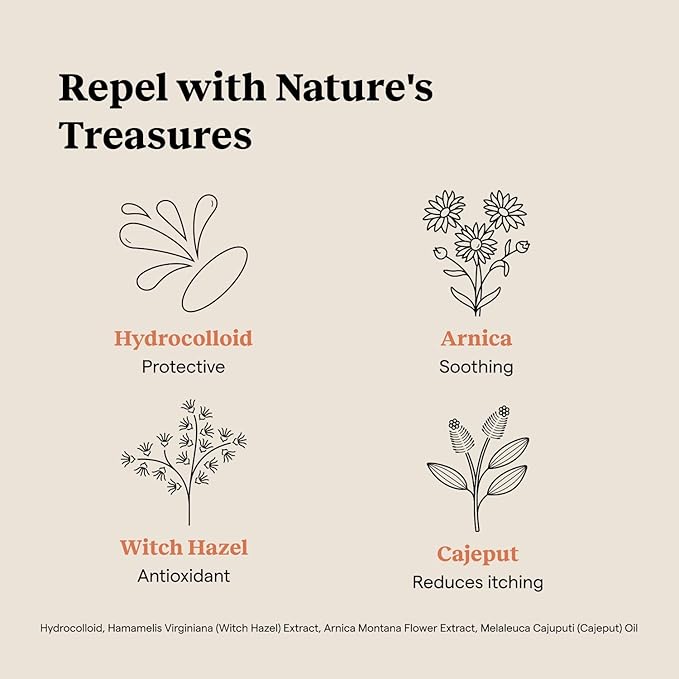 Kinfield Bug Bite Remedy Relief Patches - Hydrocolloid Skin Soothers Against Itch and Irritation - Cruelty, and Paraben Free - Vegan After Bite Treatment - 30 x Patches