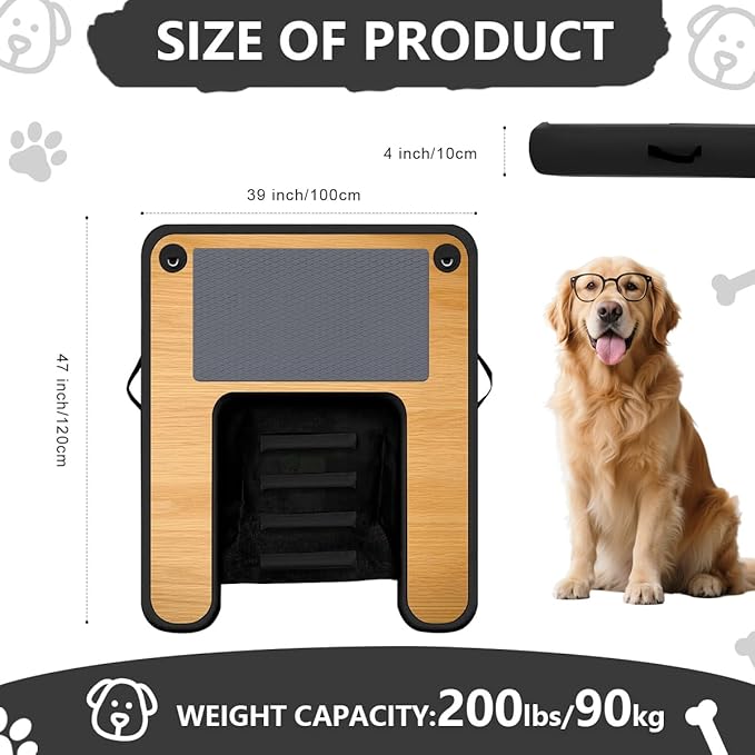 Inflatable Dog Boat Ramp Water Ramp for Pool, Float Floating Dog Ramps with Anti-Slip EVA for Lakes, Boats, Docks