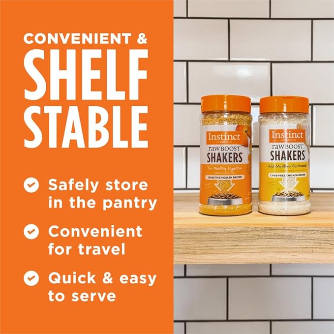 Instinct Raw Boost Shakers, Freeze-Dried Powder, Cat Food Topper - Chicken, 5.5 oz. Bottle